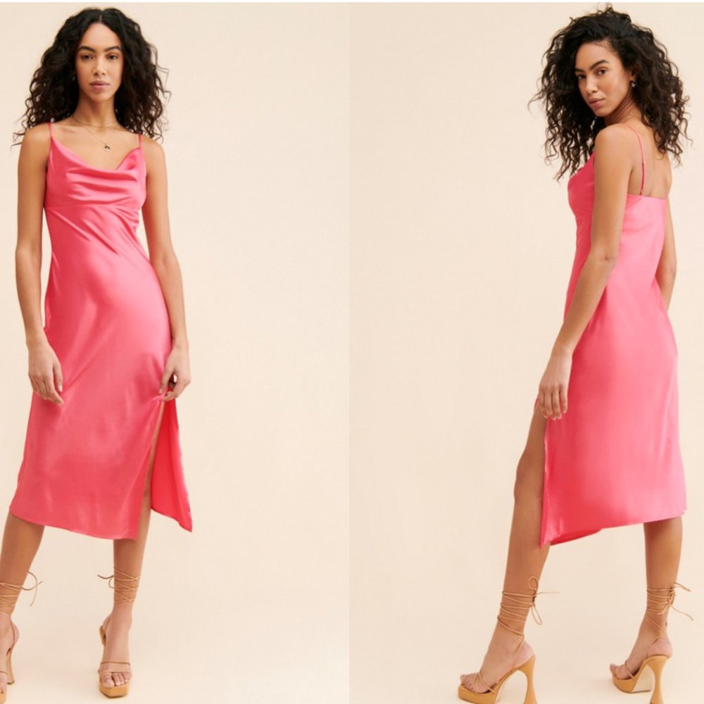 ADELYN Rae Faith Slip Dress size L (pink)